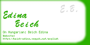 edina beich business card